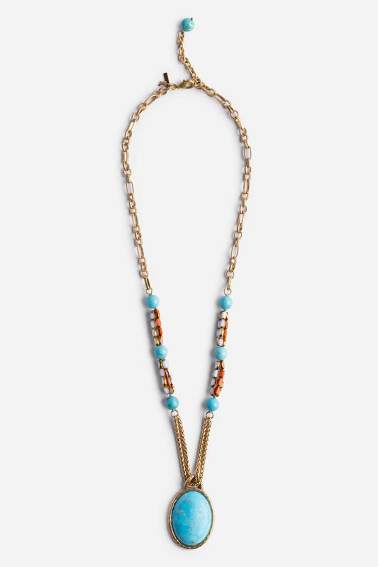 TURQUOISE MULTI BEAD NECKLACE - Johnny Was Recommended