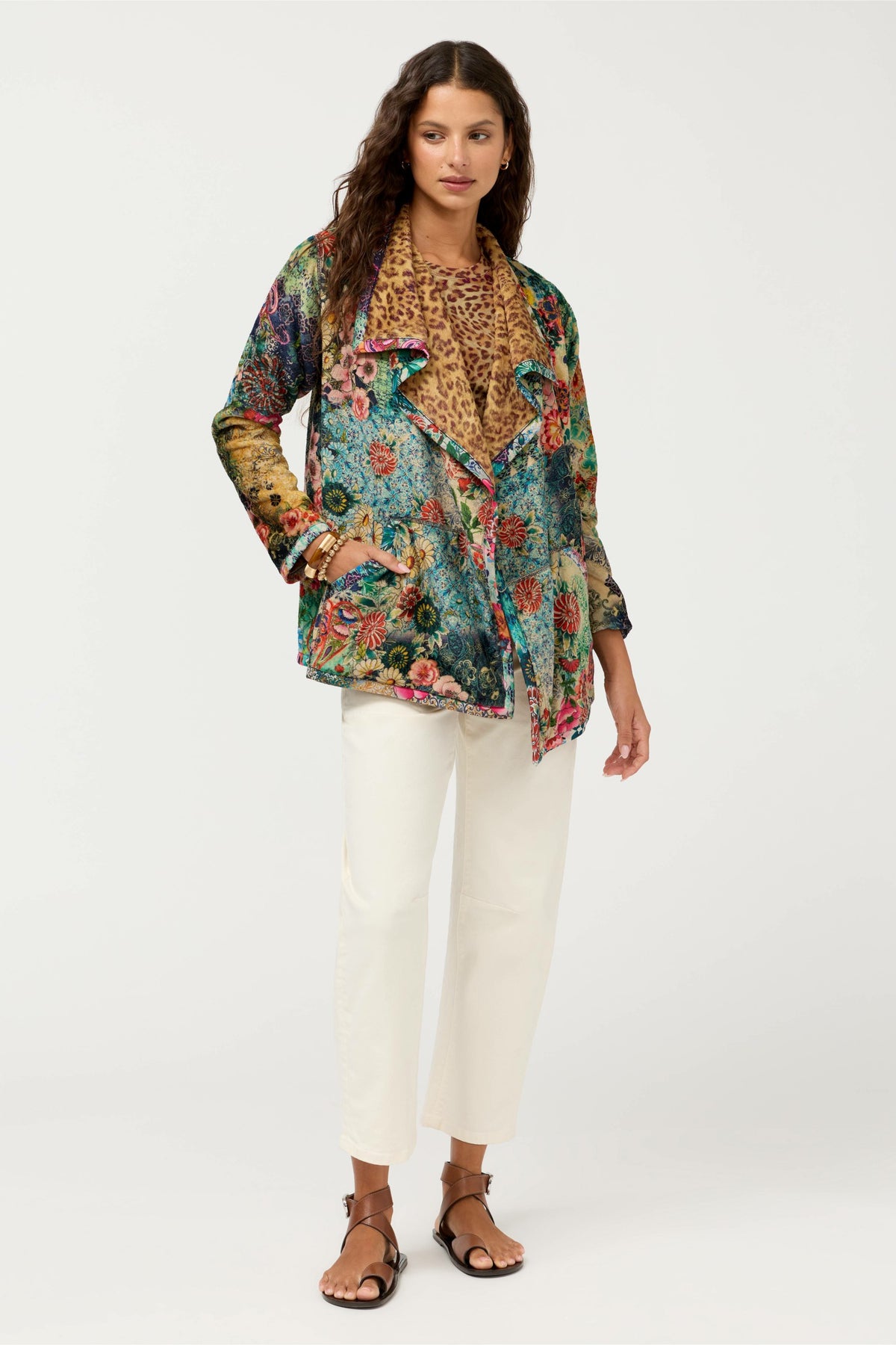 JOAN WRAP BINDED SHERPA JACKET - Johnny Was Featured