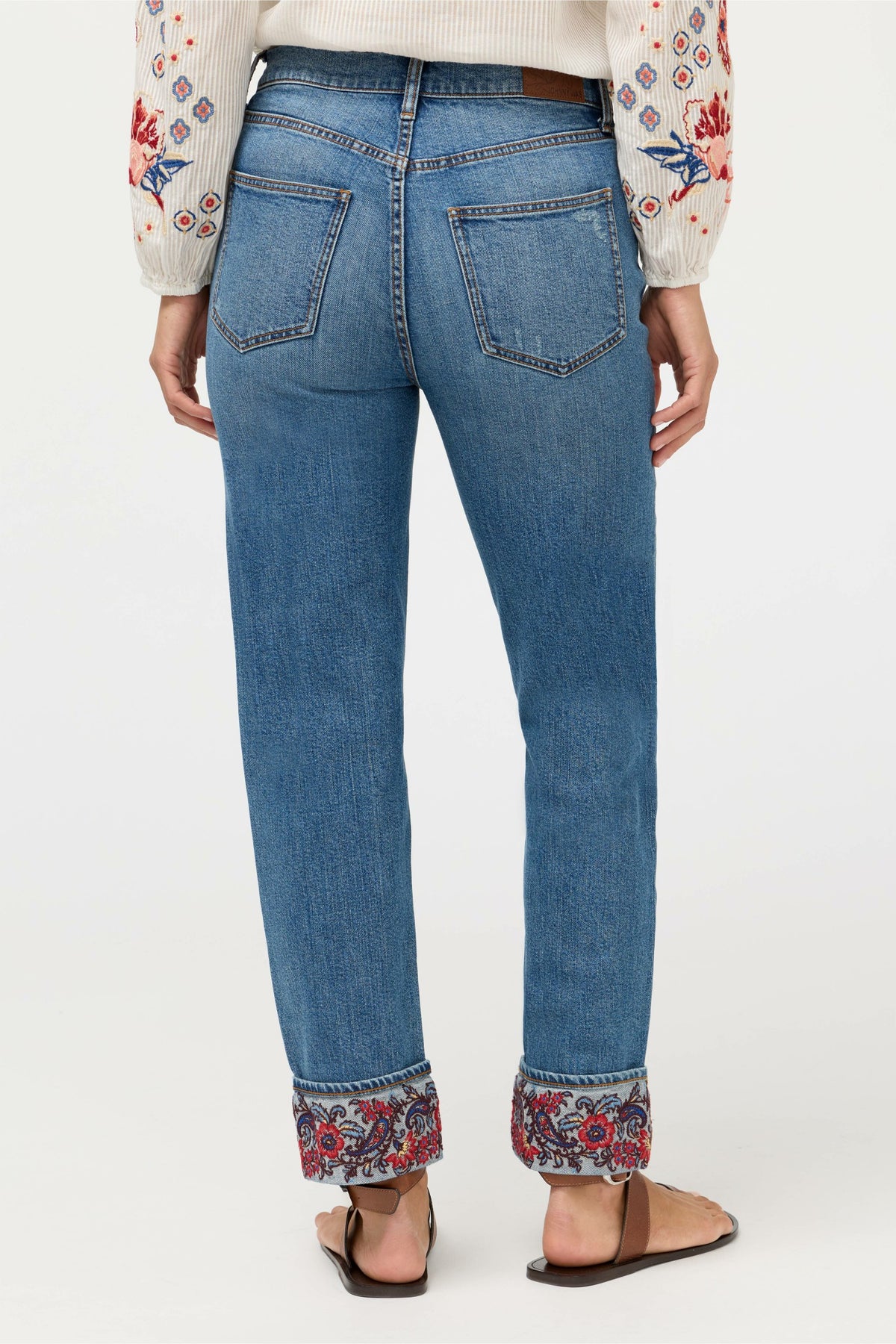 THE CUFFED SLIM STRAIGHT LEG JEAN - Johnny Was Featured