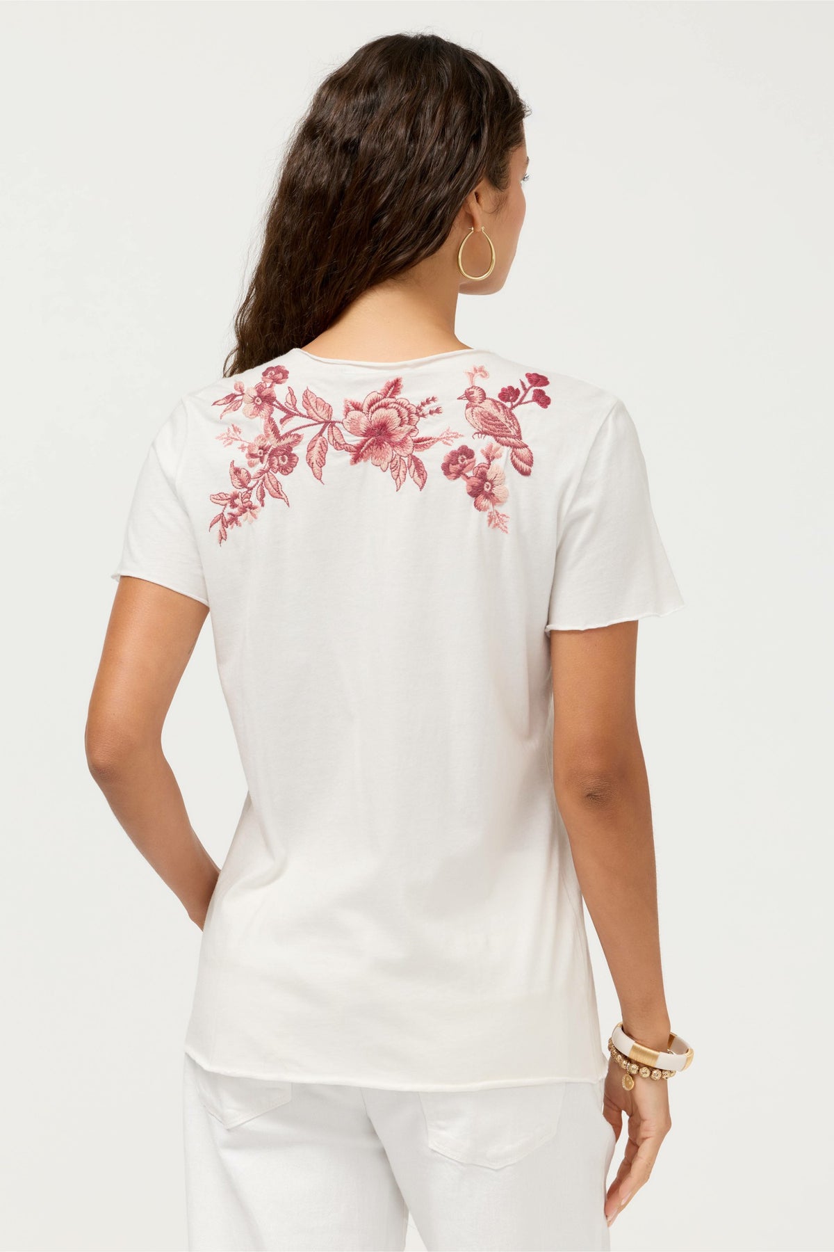 PLEAT FRONT TEE - Johnny Was Signature