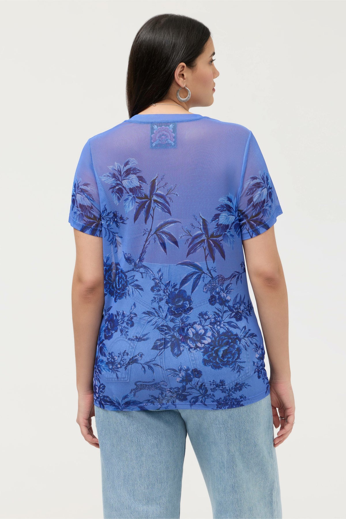 ELEANOR SHORT SLEEVE MESH TEE - Johnny Was Popular