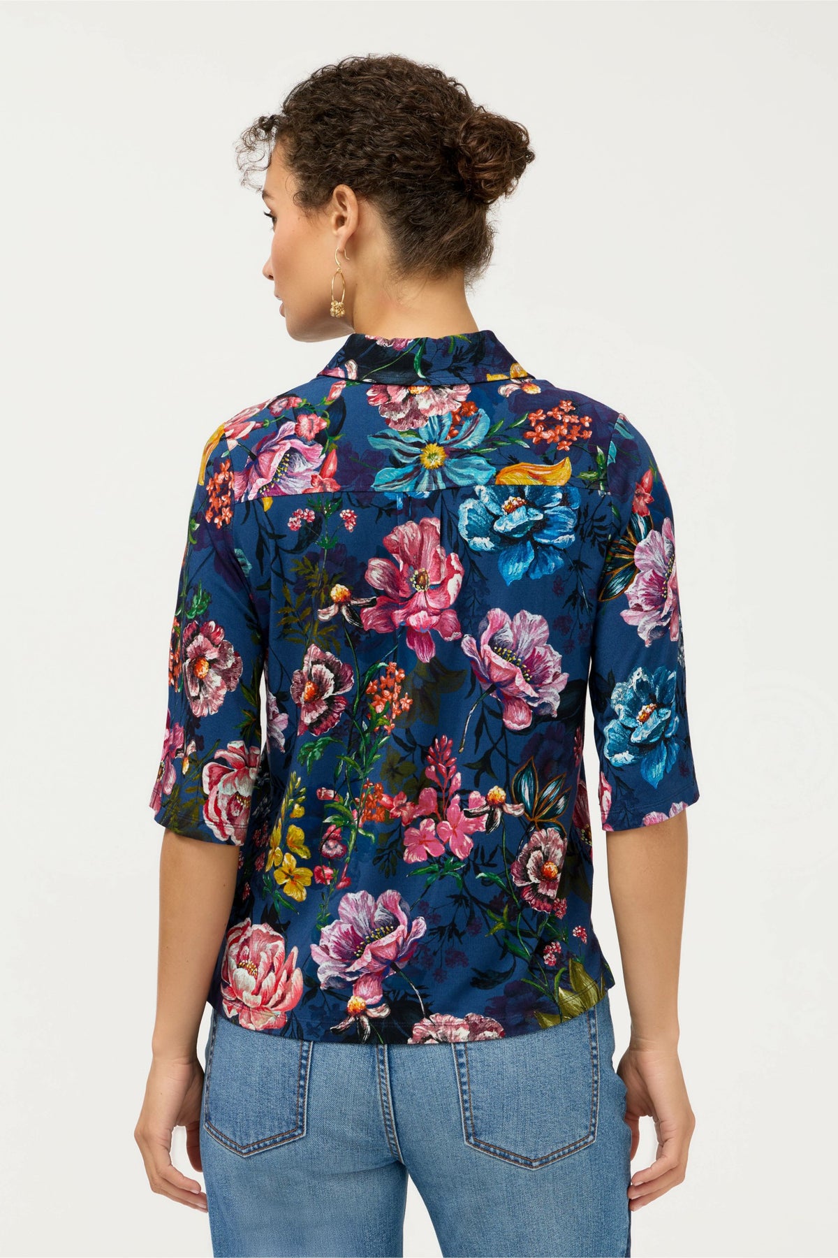 THE JANIE FAVORITE KIMONO SLEEVE BUTTON FRONT TOP - Johnny Was Best Seller