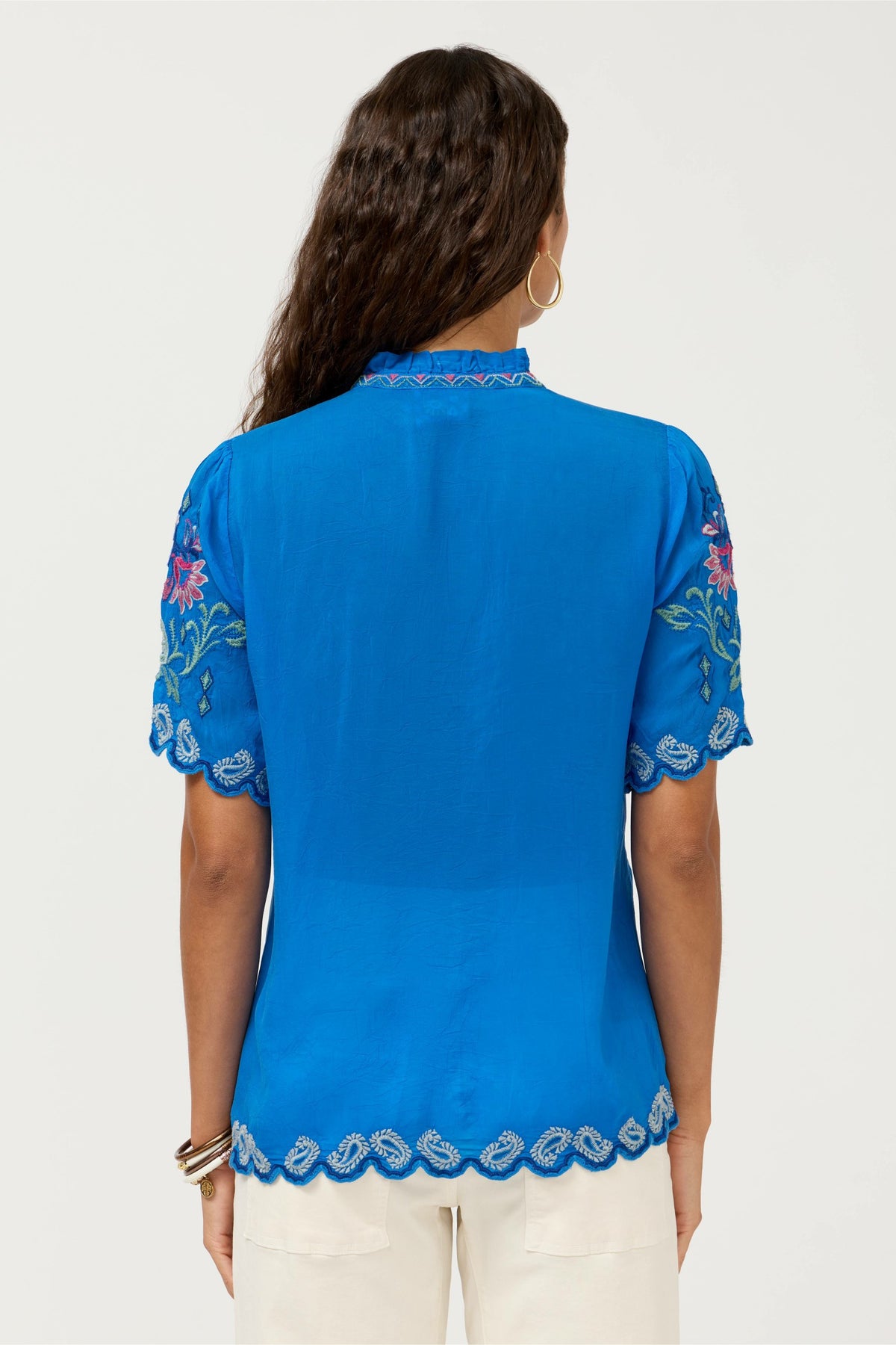 AMYLE SHORT SLEEVE SHIRT - Johnny Was New