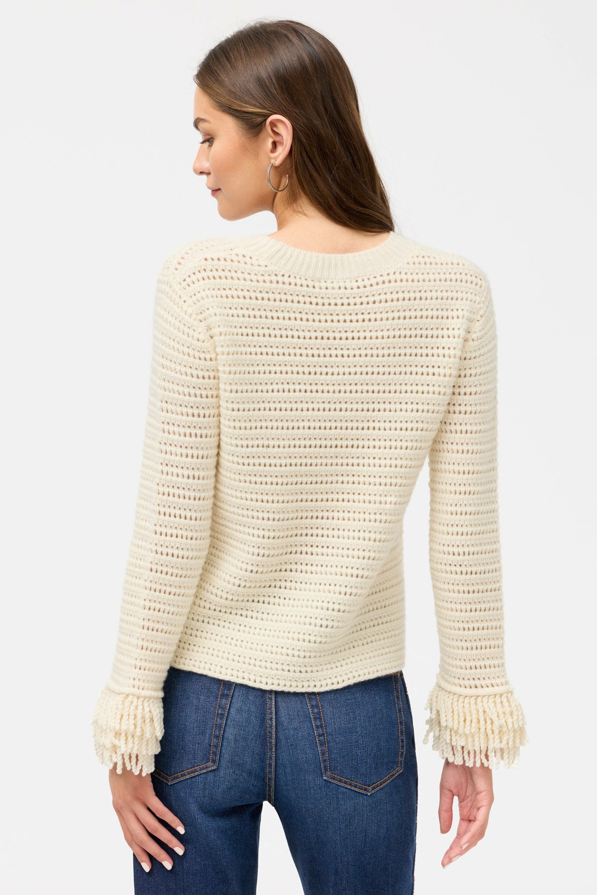 THE LAYERED FRINGE CREW NECK SWEATER - Johnny Was Recommended