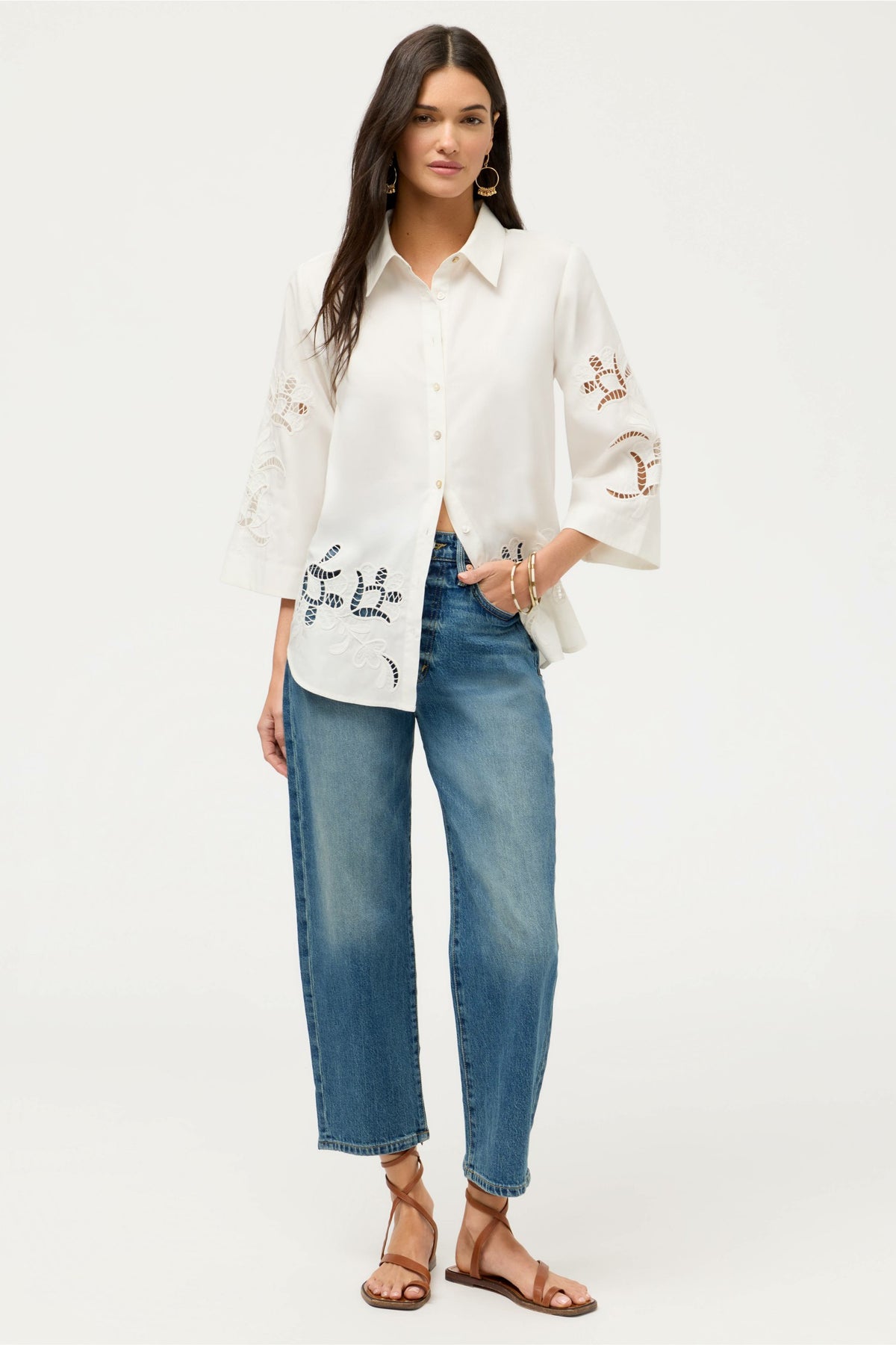 KIMONO SLEEVE SHIRT - Johnny Was Trending