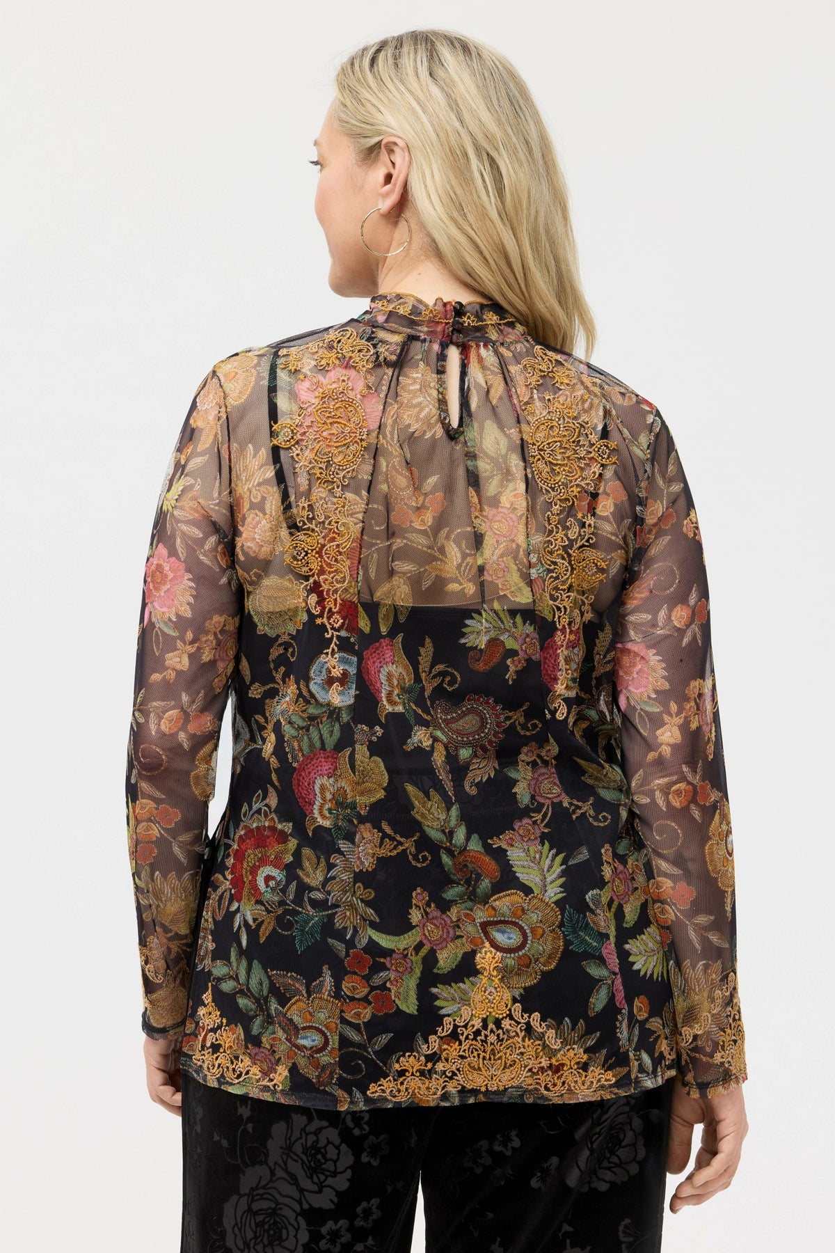 FRANCISCA MESH BLOUSE - Johnny Was Signature