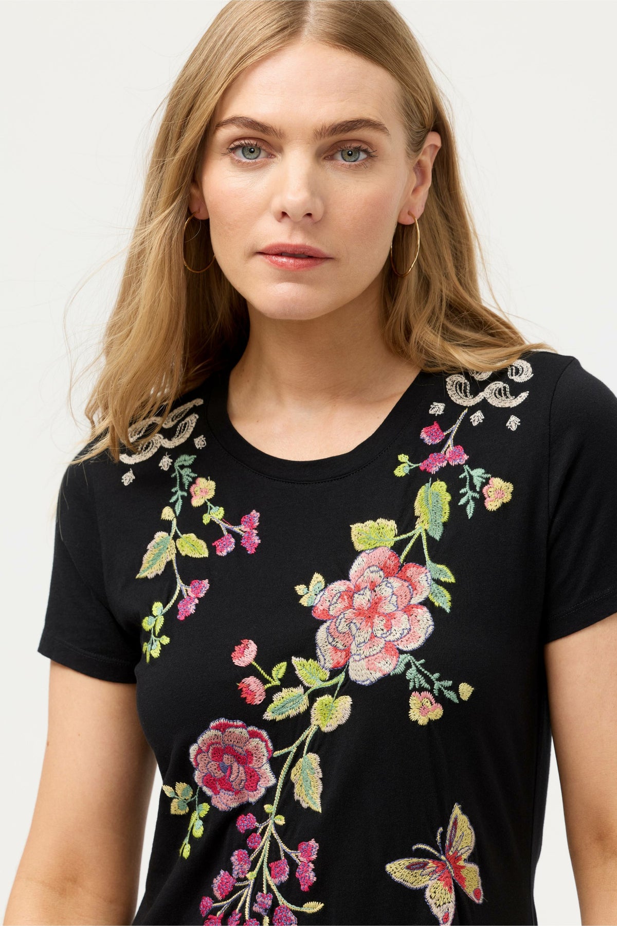 ELBOW SLEEVE RUFFLE DRESS - Johnny Was New