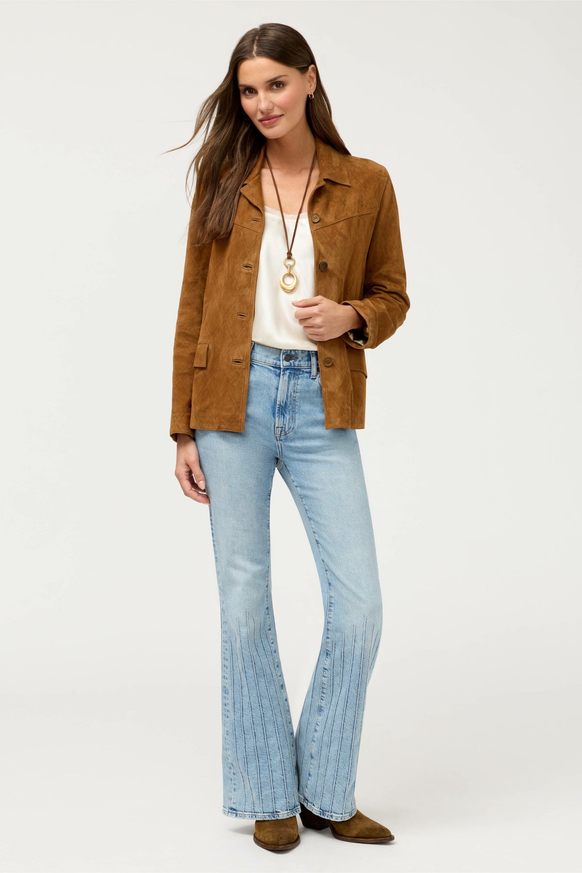 DIAMOND LASER ITALIAN SUEDE JACKET - Johnny Was Trending