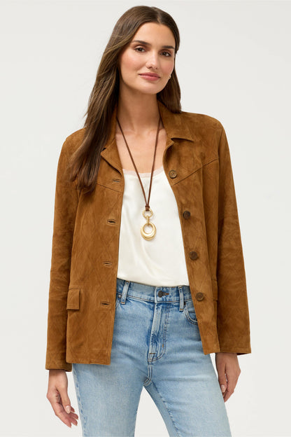 DIAMOND LASER ITALIAN SUEDE JACKET - Johnny Was Trending