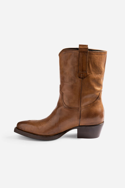ITALIAN LEATHER WESTERN RIDING BOOT - Johnny Was New
