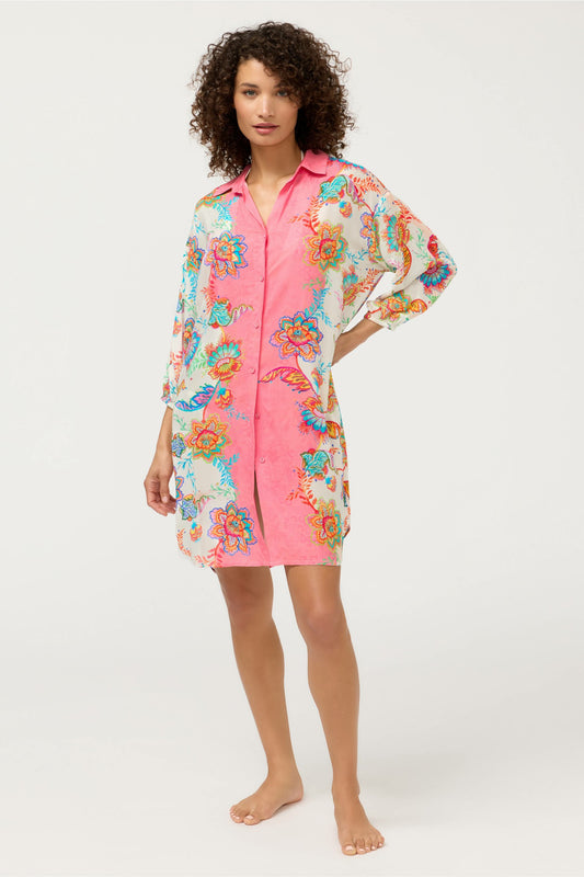 ROISIN BUTTON DOWN SHIRT DRESS - Johnny Was Best Seller