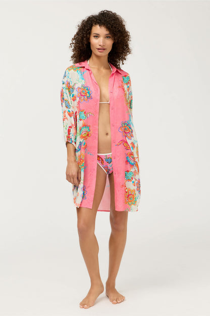 ROISIN BUTTON DOWN SHIRT DRESS - Johnny Was Best Seller