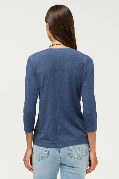 3/4 SLEEVE V-NECK TEE - Johnny Was Exclusive