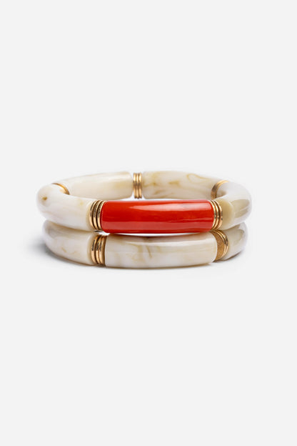 RESIN STRETCH BRACELET SET - Johnny Was Featured