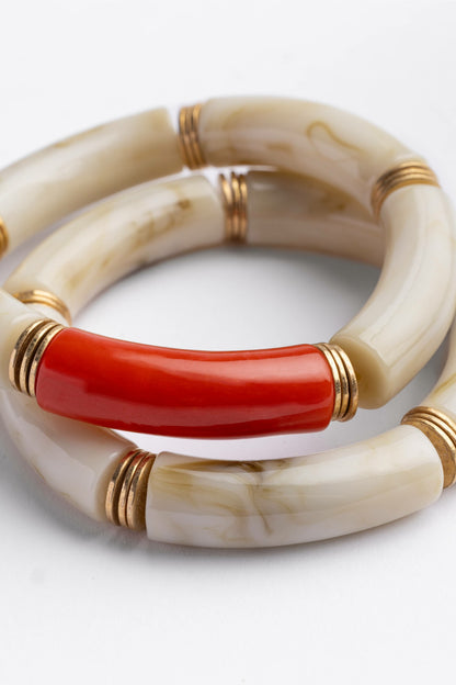 RESIN STRETCH BRACELET SET - Johnny Was Featured