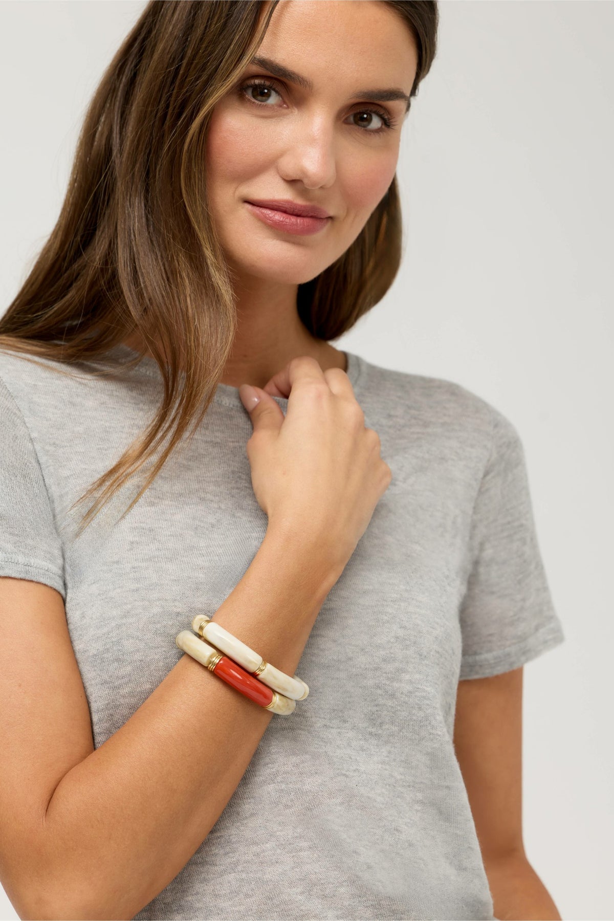 RESIN STRETCH BRACELET SET - Johnny Was Featured