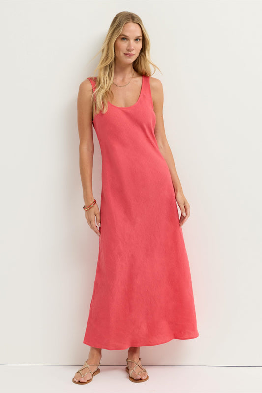 LINEN BIAS TANK DRESS - Johnny Was Signature