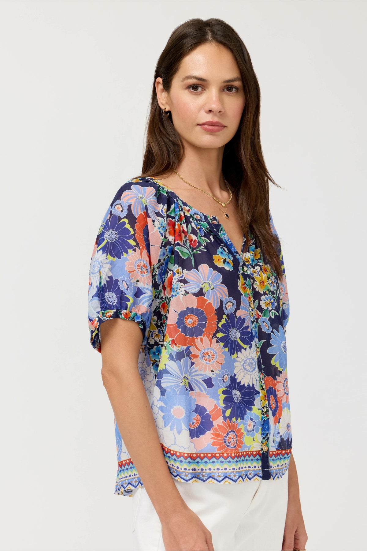 AVAH BUTTON DOWN SHIRT - Johnny Was New