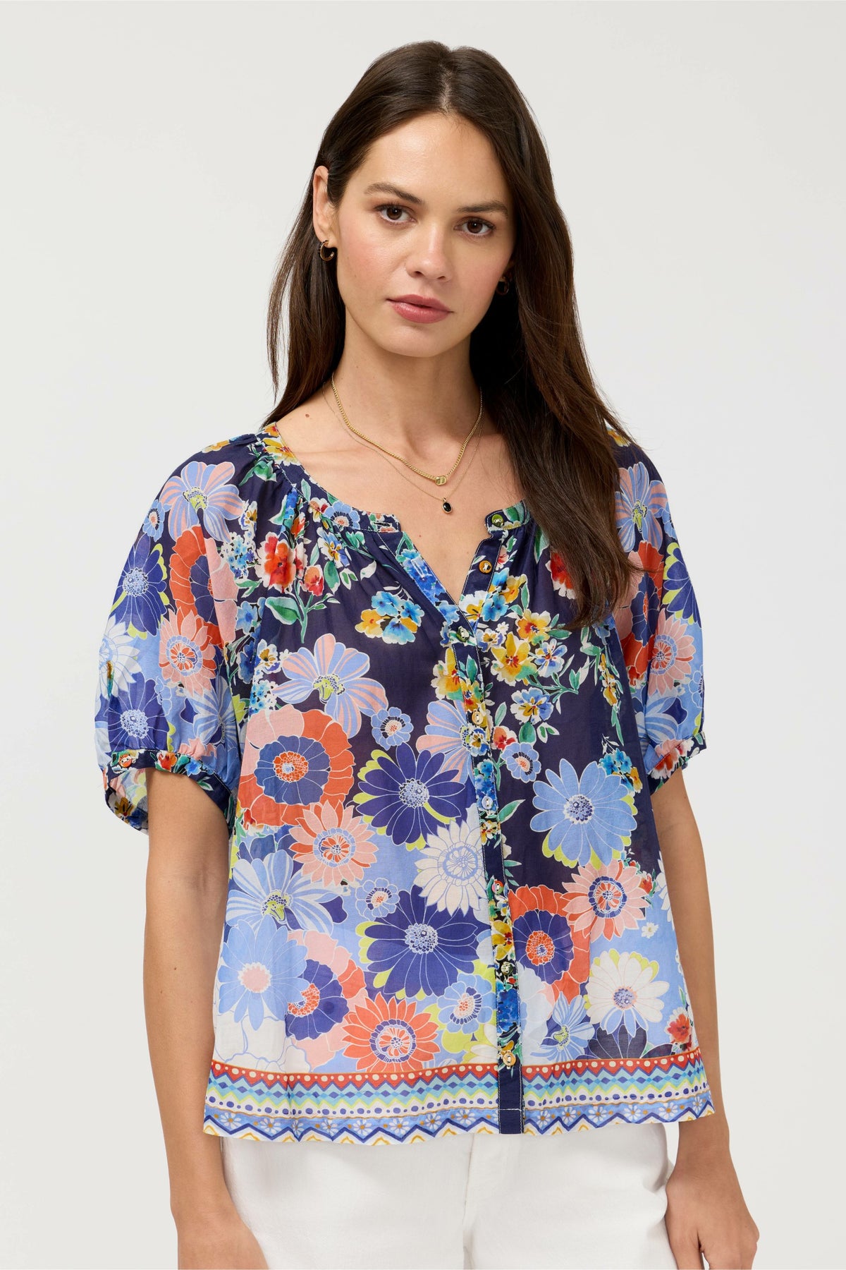 AVAH BUTTON DOWN SHIRT - Johnny Was New