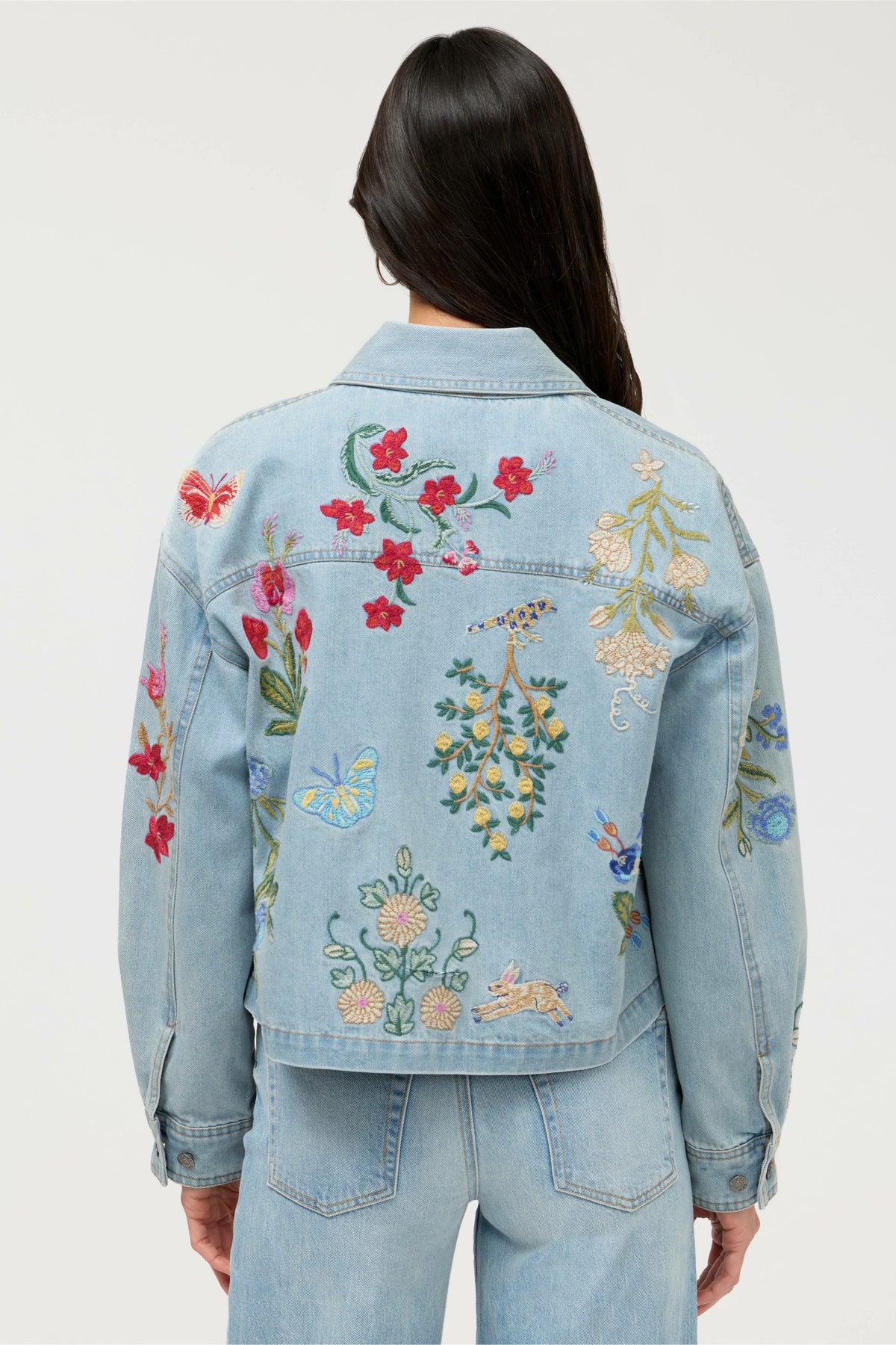 BEATRIX CROPPED DENIM JACKET - Johnny Was Featured