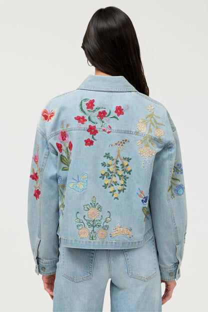BEATRIX CROPPED DENIM JACKET - Johnny Was Featured
