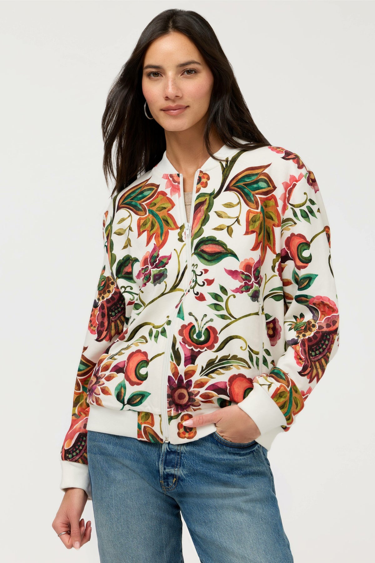 BEE ACTIVE DROP SHOULDER BOMBER JACKET - Johnny Was Best Seller