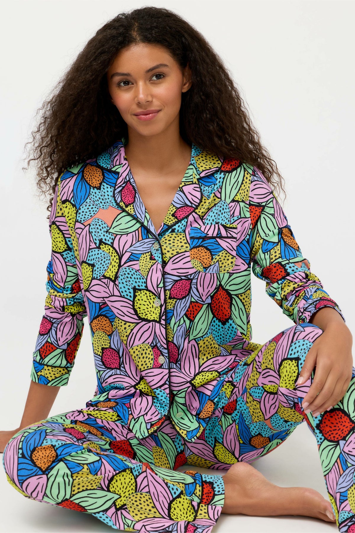 JW X ASHLEY PERCIVAL THE CARLY PJ SET - Johnny Was Signature