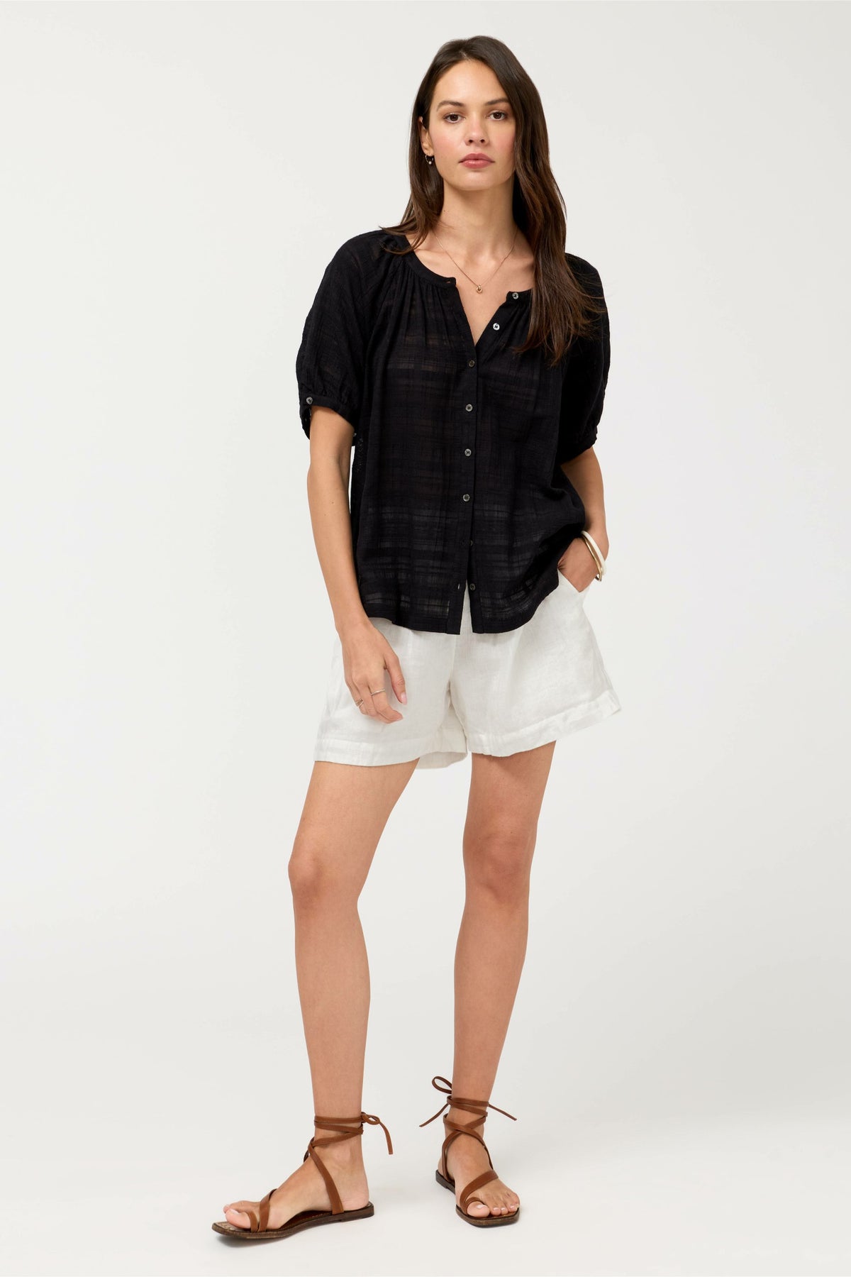 AVAH BUTTON DOWN SHIRT - Johnny Was Popular