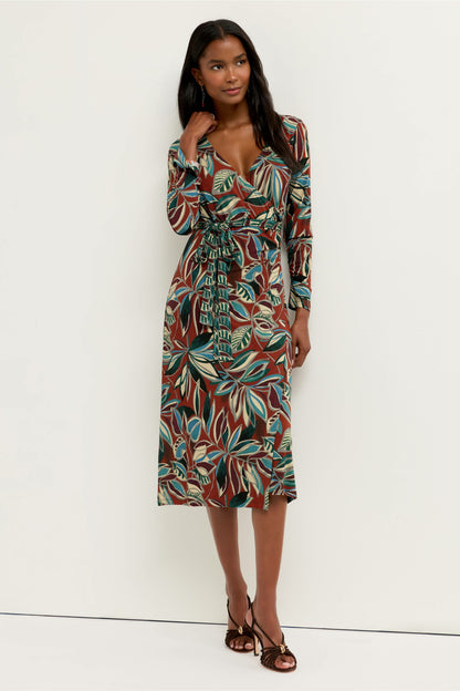 THE JANIE FAVORITE RUCHED SLEEVE WRAP DRESS - Johnny Was Popular