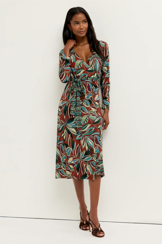 THE JANIE FAVORITE RUCHED SLEEVE WRAP DRESS - Johnny Was Popular