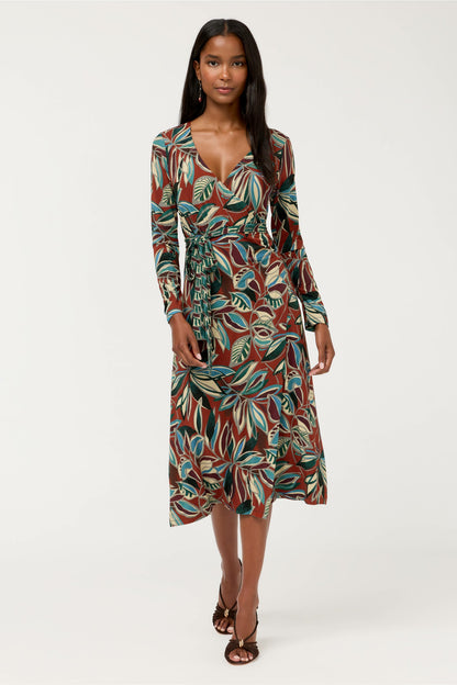THE JANIE FAVORITE RUCHED SLEEVE WRAP DRESS - Johnny Was Popular
