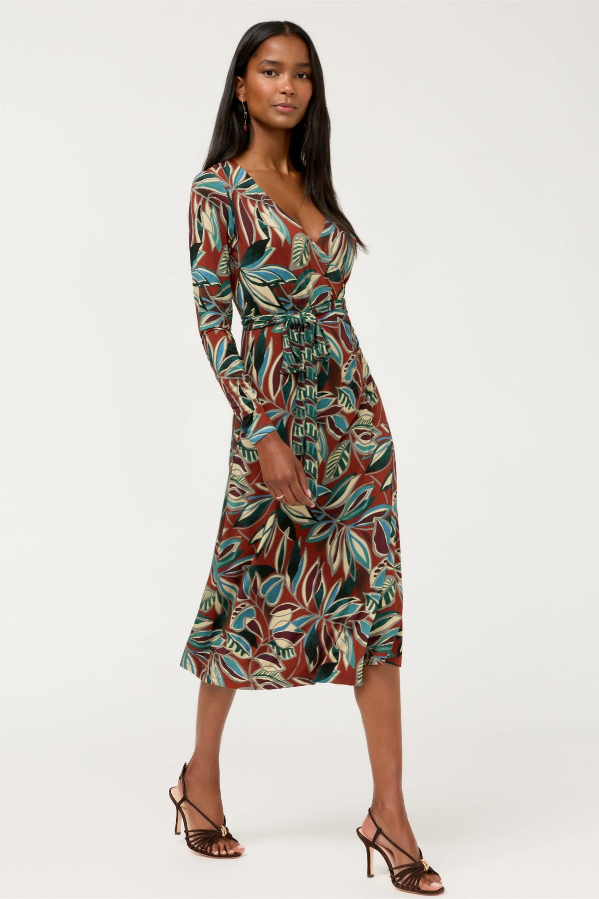 THE JANIE FAVORITE RUCHED SLEEVE WRAP DRESS - Johnny Was Popular