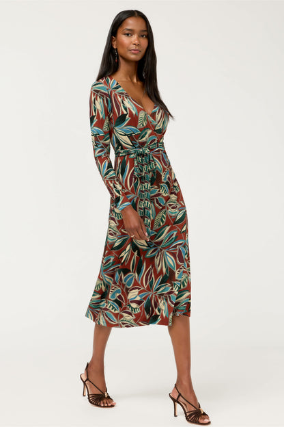 THE JANIE FAVORITE RUCHED SLEEVE WRAP DRESS - Johnny Was Popular