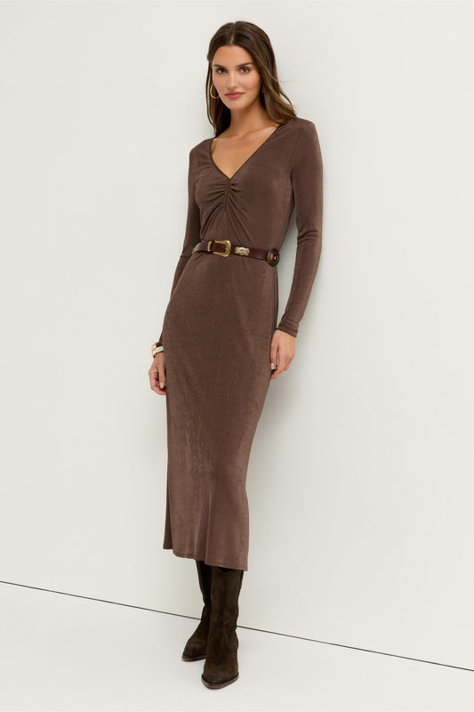 GLORYIA V-NECK MIDI DRESS - Johnny Was Best Seller