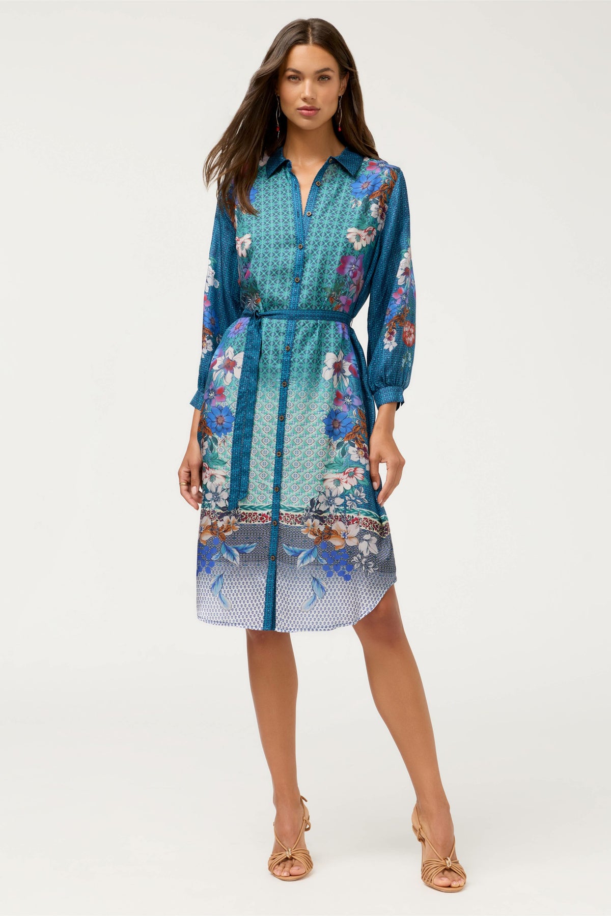 ARANI MIDI SHIRT DRESS - Johnny Was Exclusive