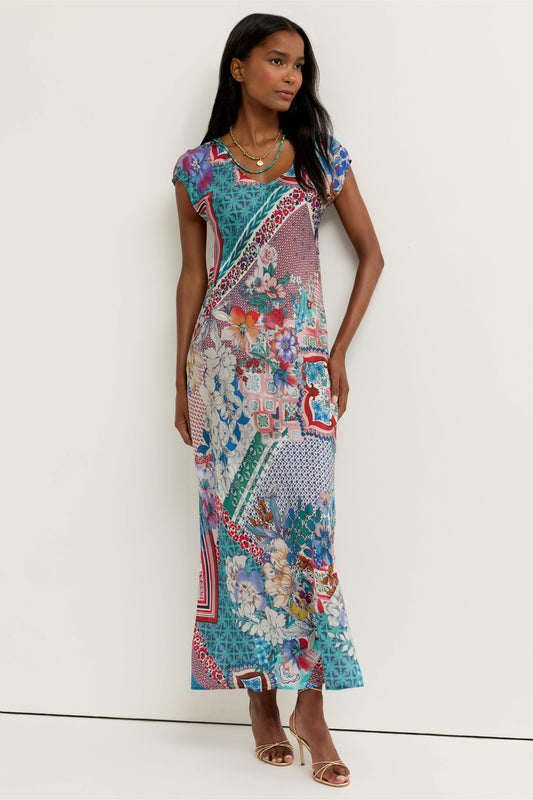 VERTY BIAS PATCHWORK DRESS - Johnny Was Signature