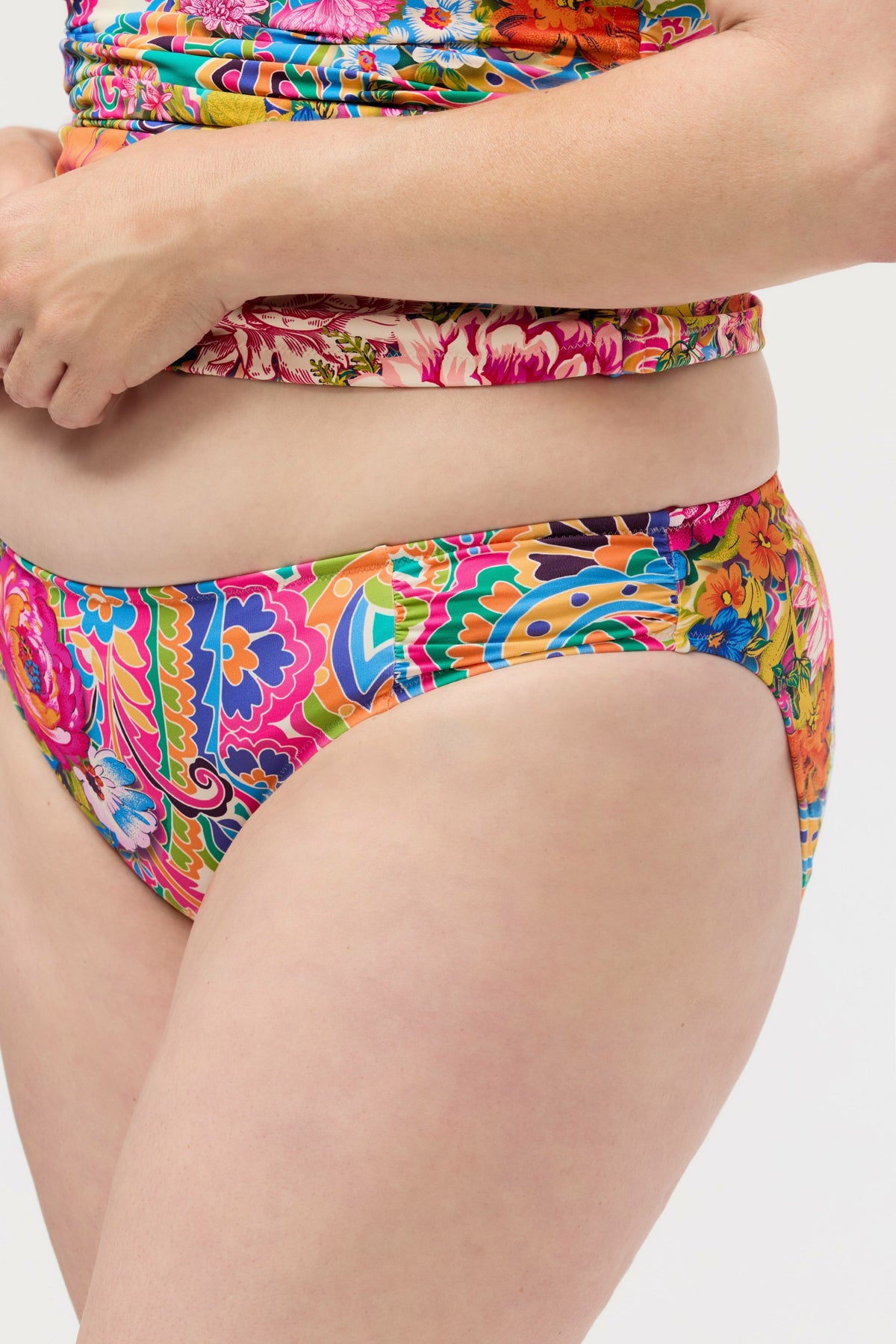 CRISPIRE RUCHED HIPSTER BOTTOM - Johnny Was New