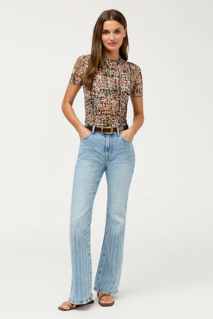 ELEANOR SHORT SLEEVE MESH TEE - Johnny Was Featured