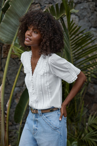 KAYTI PINTUCK BLOUSE - Johnny Was Best Seller