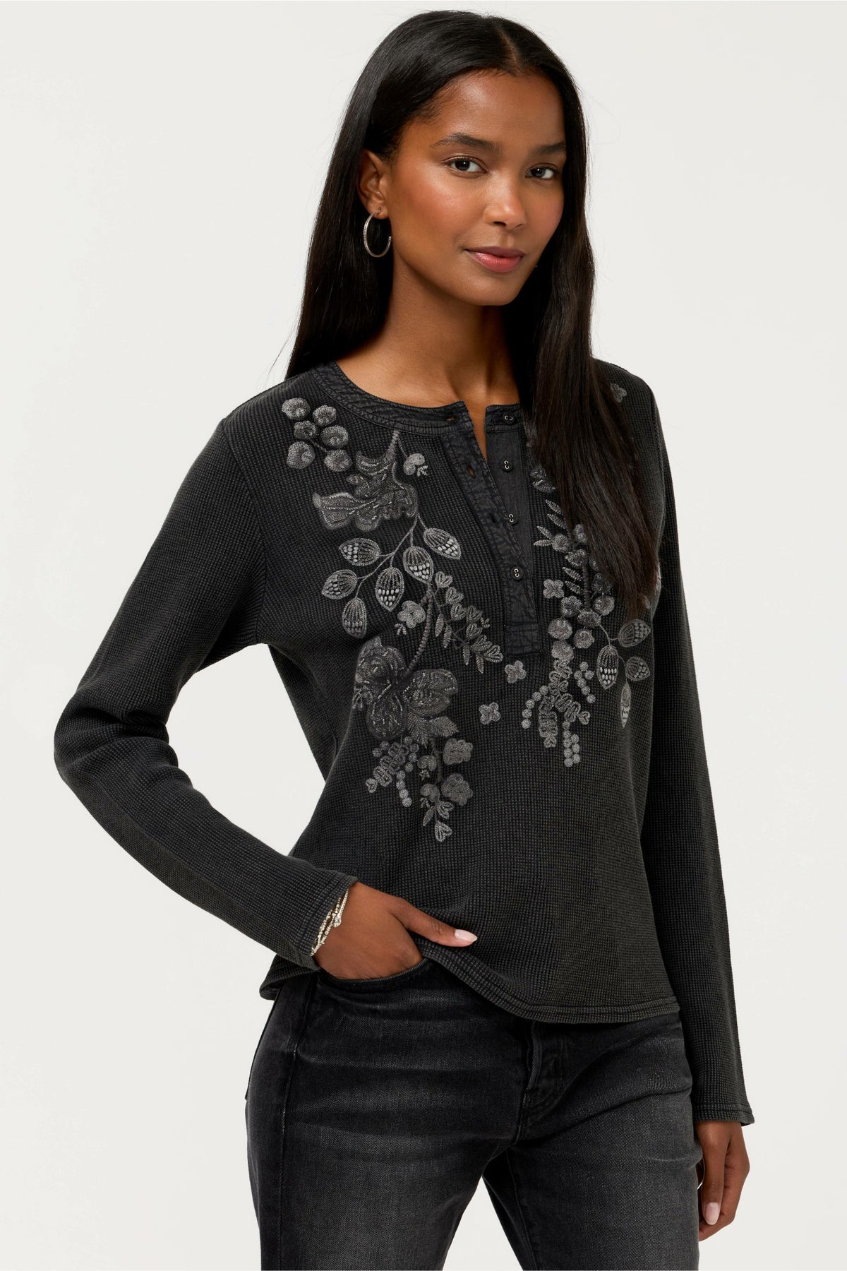 MIXED MEDIA HENLEY THERMAL - Johnny Was Featured
