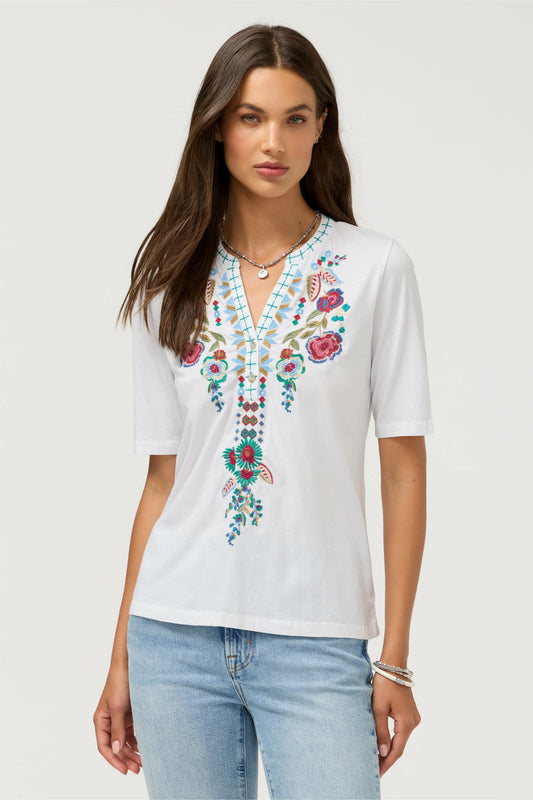 HENLEY KNIT TEE - Johnny Was Trending