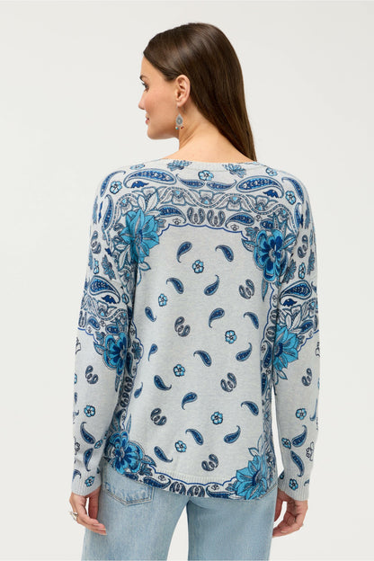 THE PRINTED CREWNECK PULLOVER - Johnny Was Exclusive