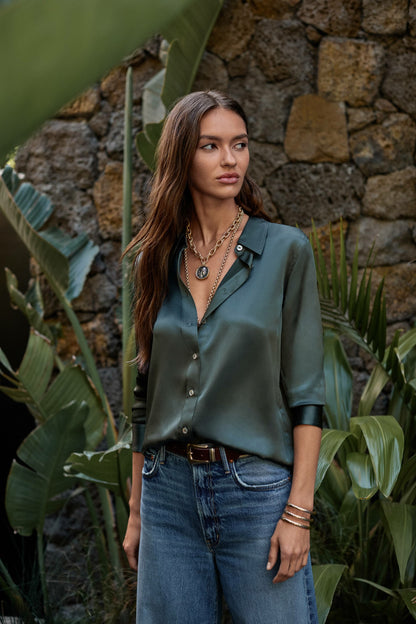 ESSENTIALS SILK SHIRT - Johnny Was New