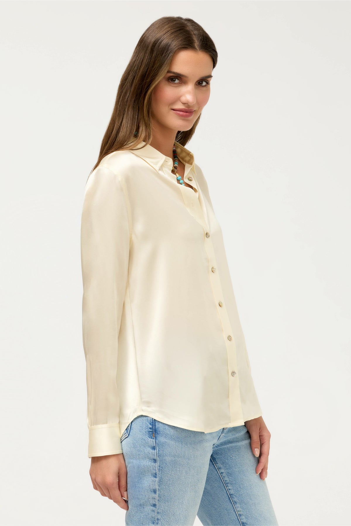 ESSENTIALS SILK SHIRT - Johnny Was Featured