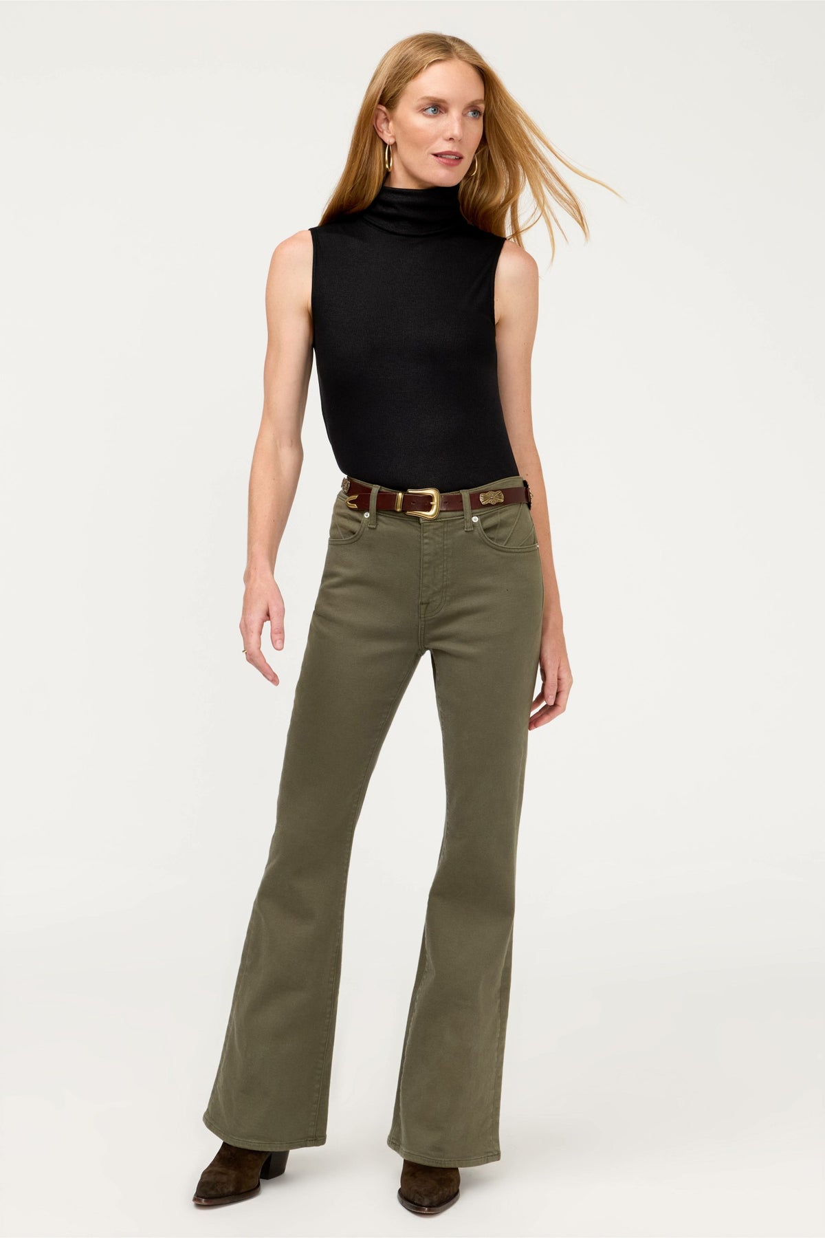 ESSENTIALS SOFT TOUCH METALLIC SLEEVELESS TURTLENECK - Johnny Was Signature