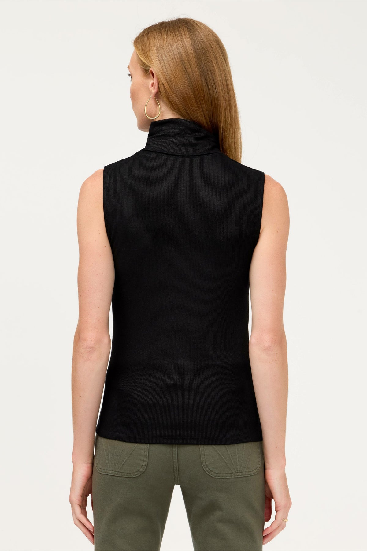 ESSENTIALS SOFT TOUCH METALLIC SLEEVELESS TURTLENECK - Johnny Was Signature