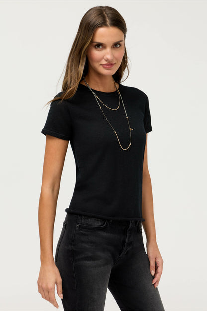 CASHMERE SHORT SLEEVE CREWNECK - Johnny Was Featured