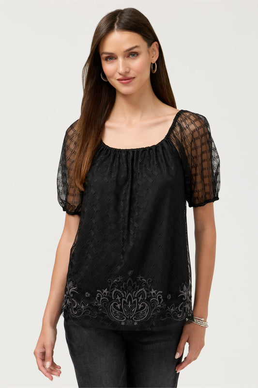 AMARRAH MESH BLOUSE - Johnny Was Best Seller