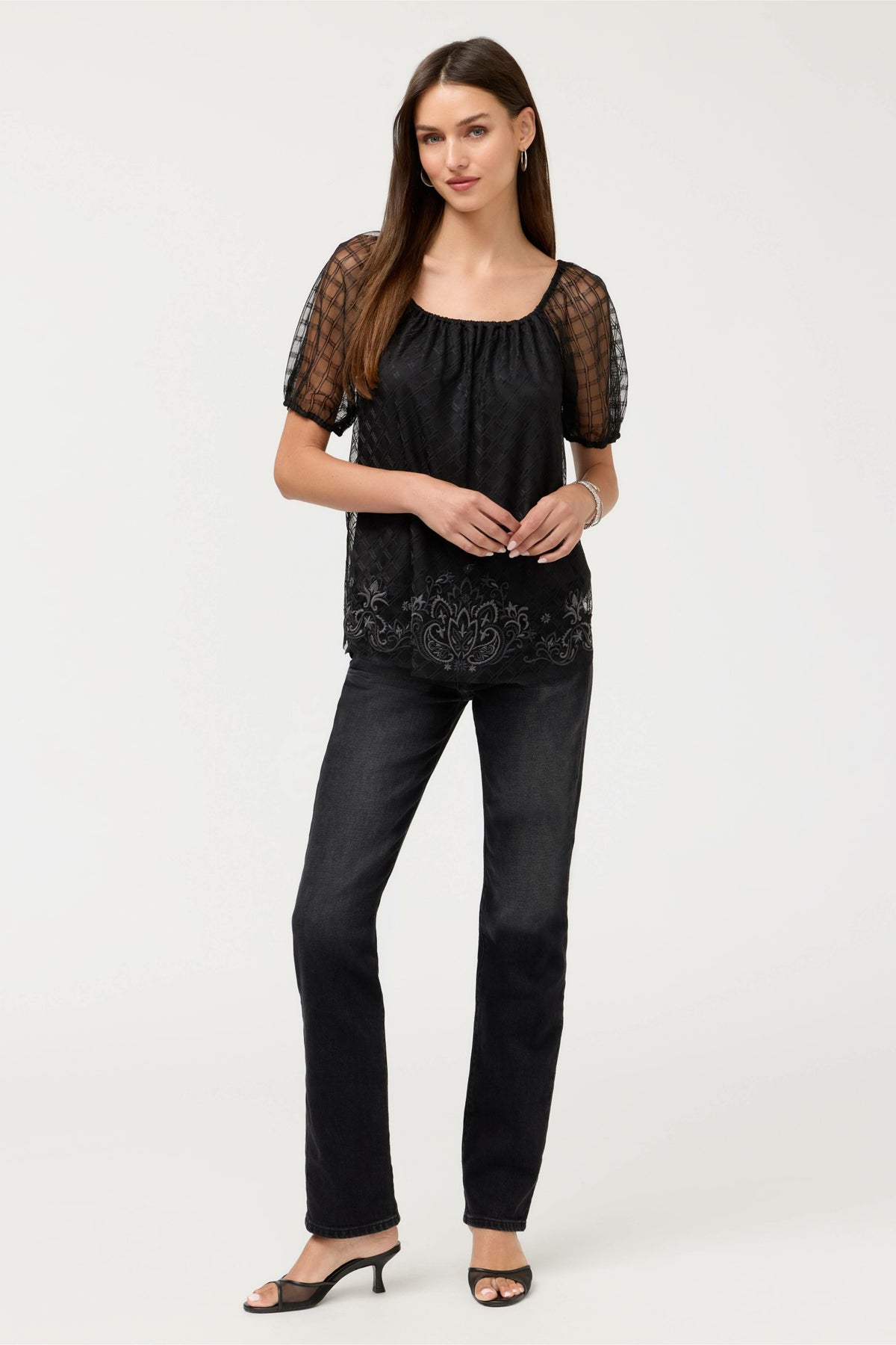 AMARRAH MESH BLOUSE - Johnny Was Best Seller