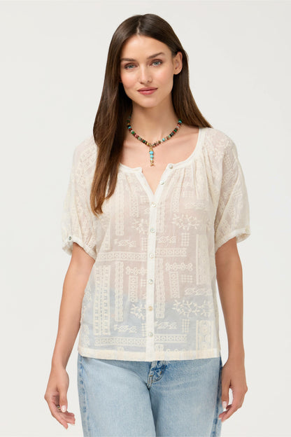 AVAH BUTTON DOWN SHIRT - Johnny Was Exclusive